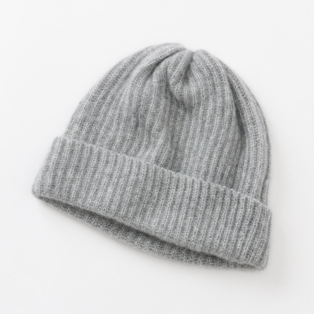 【日本製】カシミヤ100% 両畦編み キャップ レディース / メンズ