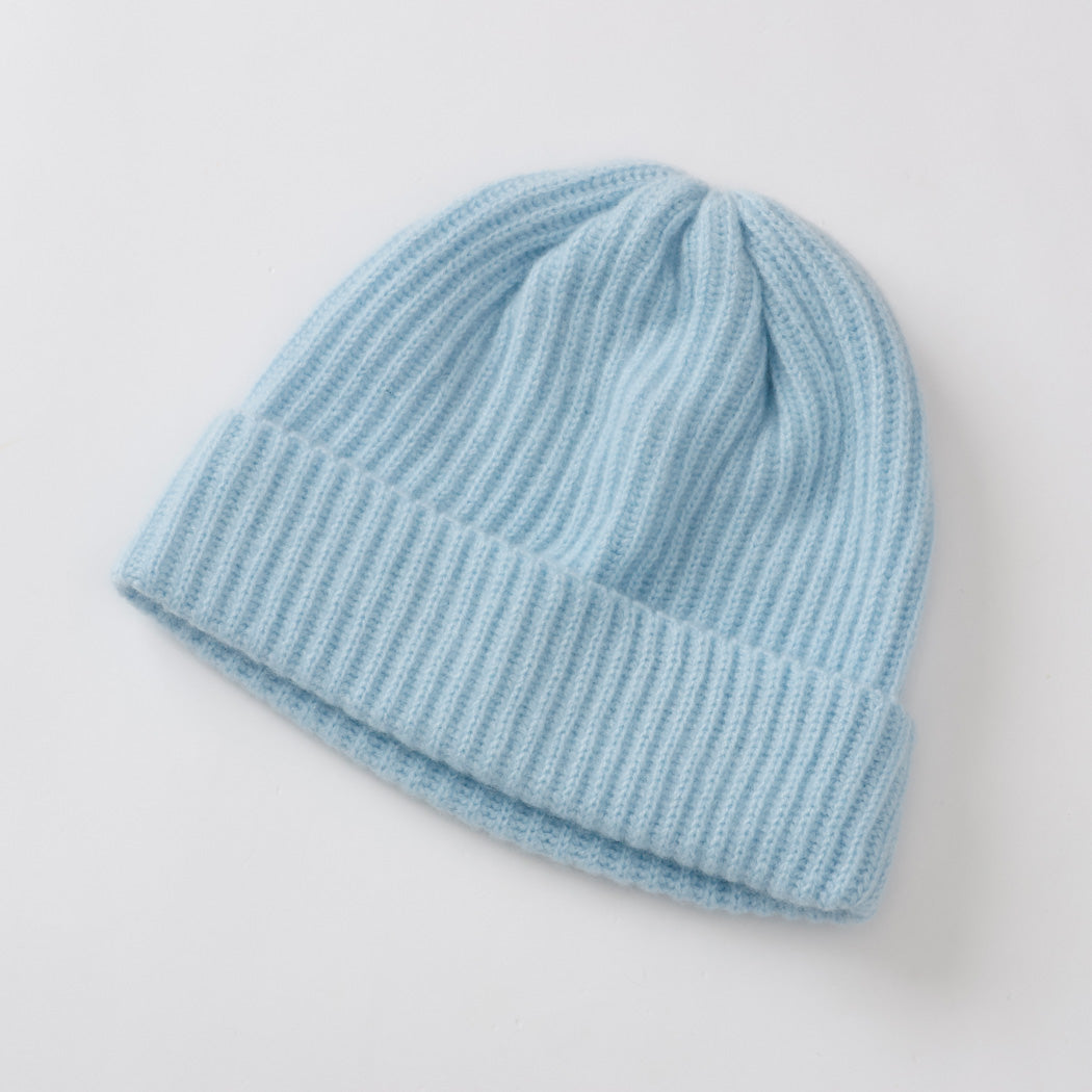 【日本製】カシミヤ100% 両畦編み キャップ レディース / メンズ