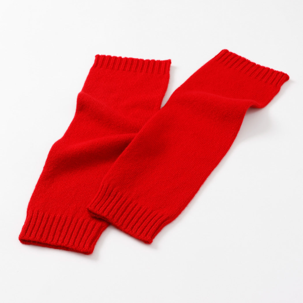 【日本製】カシミヤ100% レッグウォーマー 天竺編み レディース