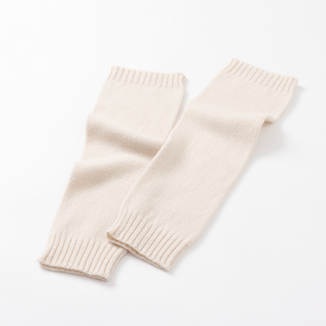 【日本製】カシミヤ100% レッグウォーマー 天竺編み レディース