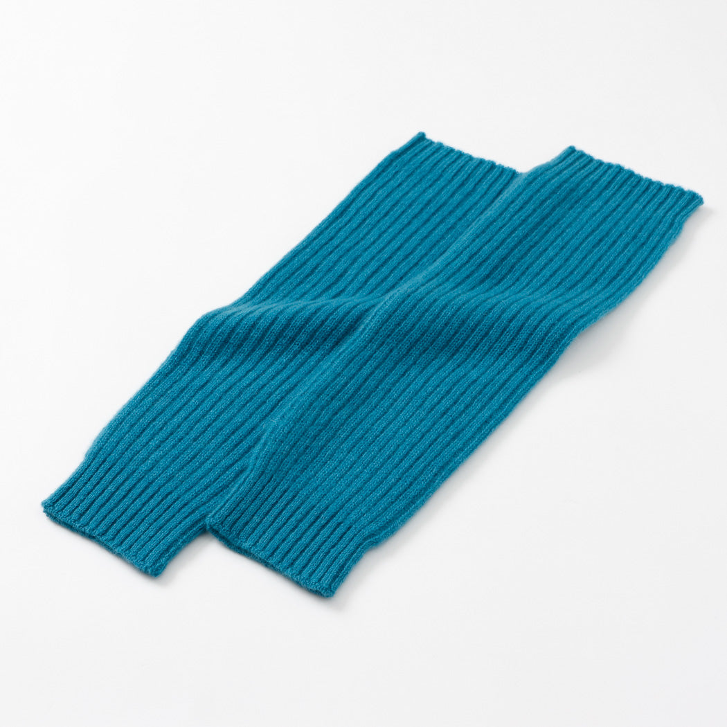 【日本製】カシミヤ100% レッグウォーマー リブ編み レディース