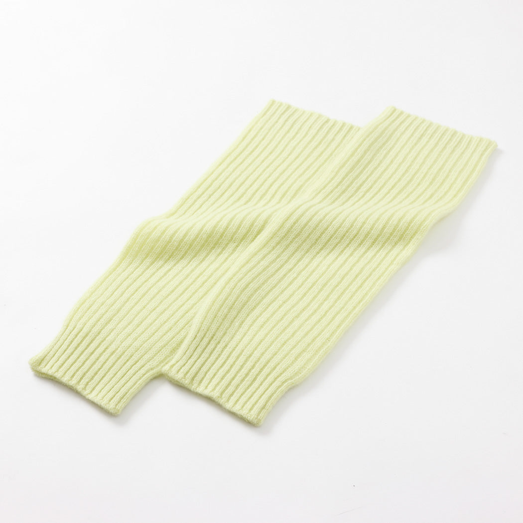 【日本製】カシミヤ100% レッグウォーマー リブ編み レディース