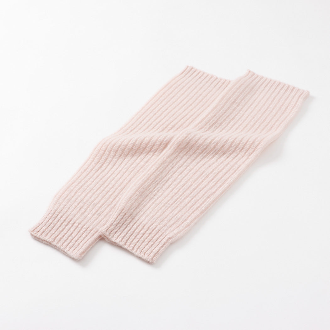 【日本製】カシミヤ100% レッグウォーマー リブ編み レディース