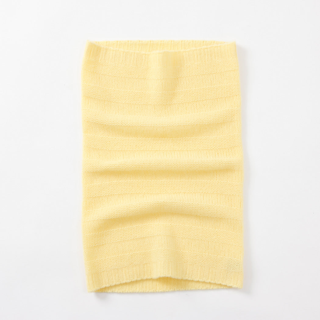 【日本製】カシミヤ100% リンクスボーダー編みネックウォーマー レディース / メンズ