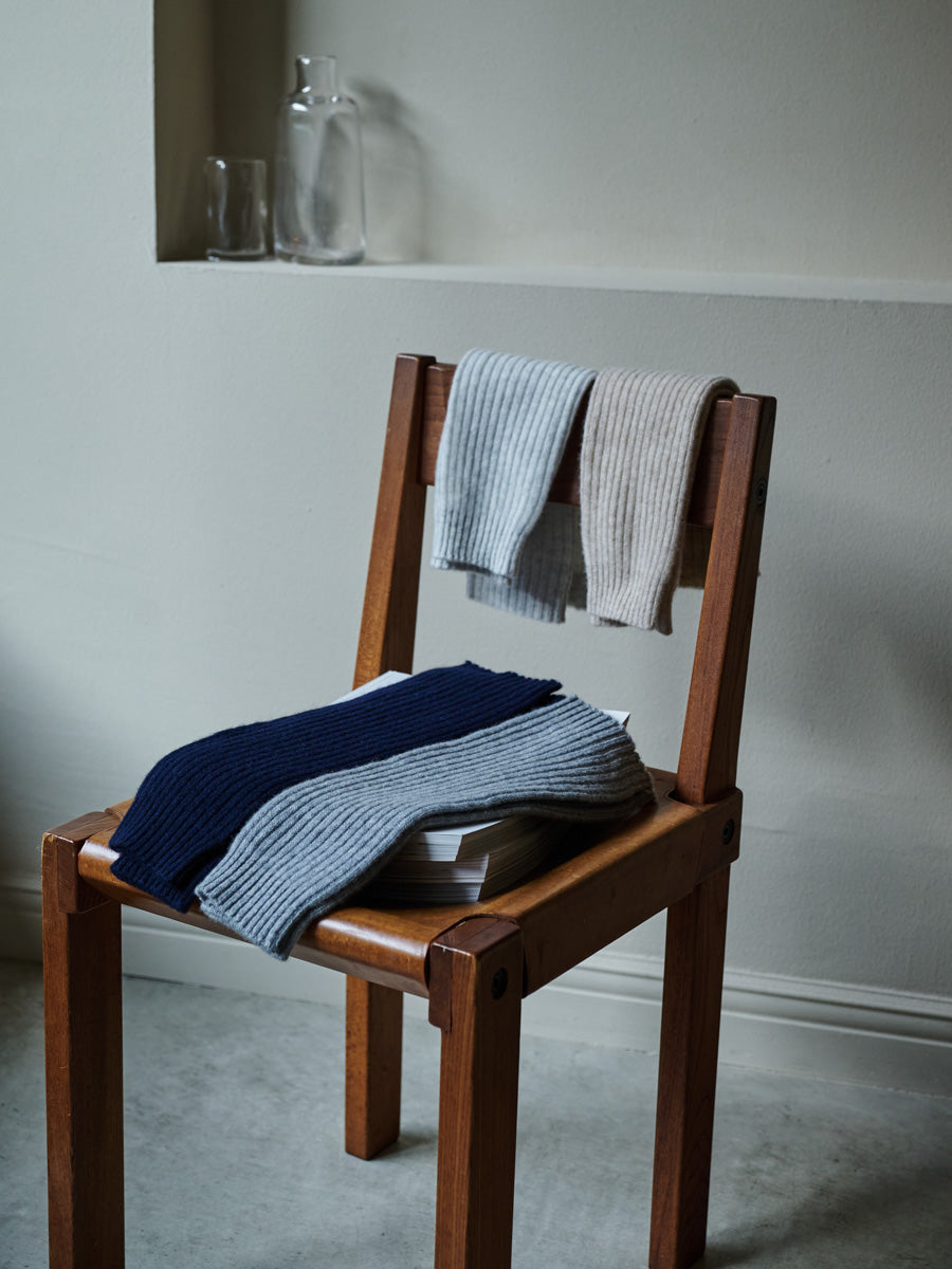 日本製】カシミヤ100% レッグウォーマー リブ編み レディース