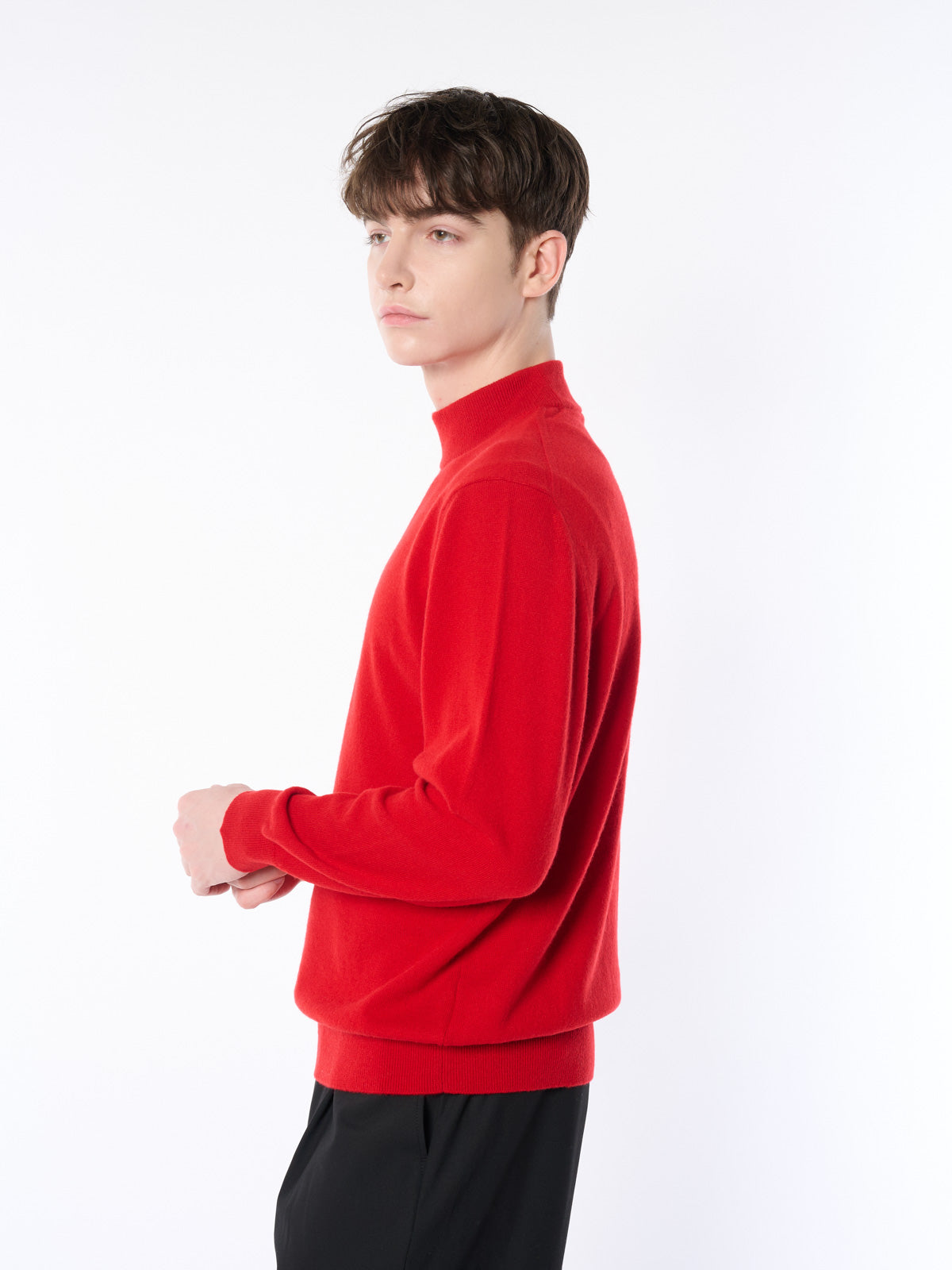 100% cashmere high neck sweater