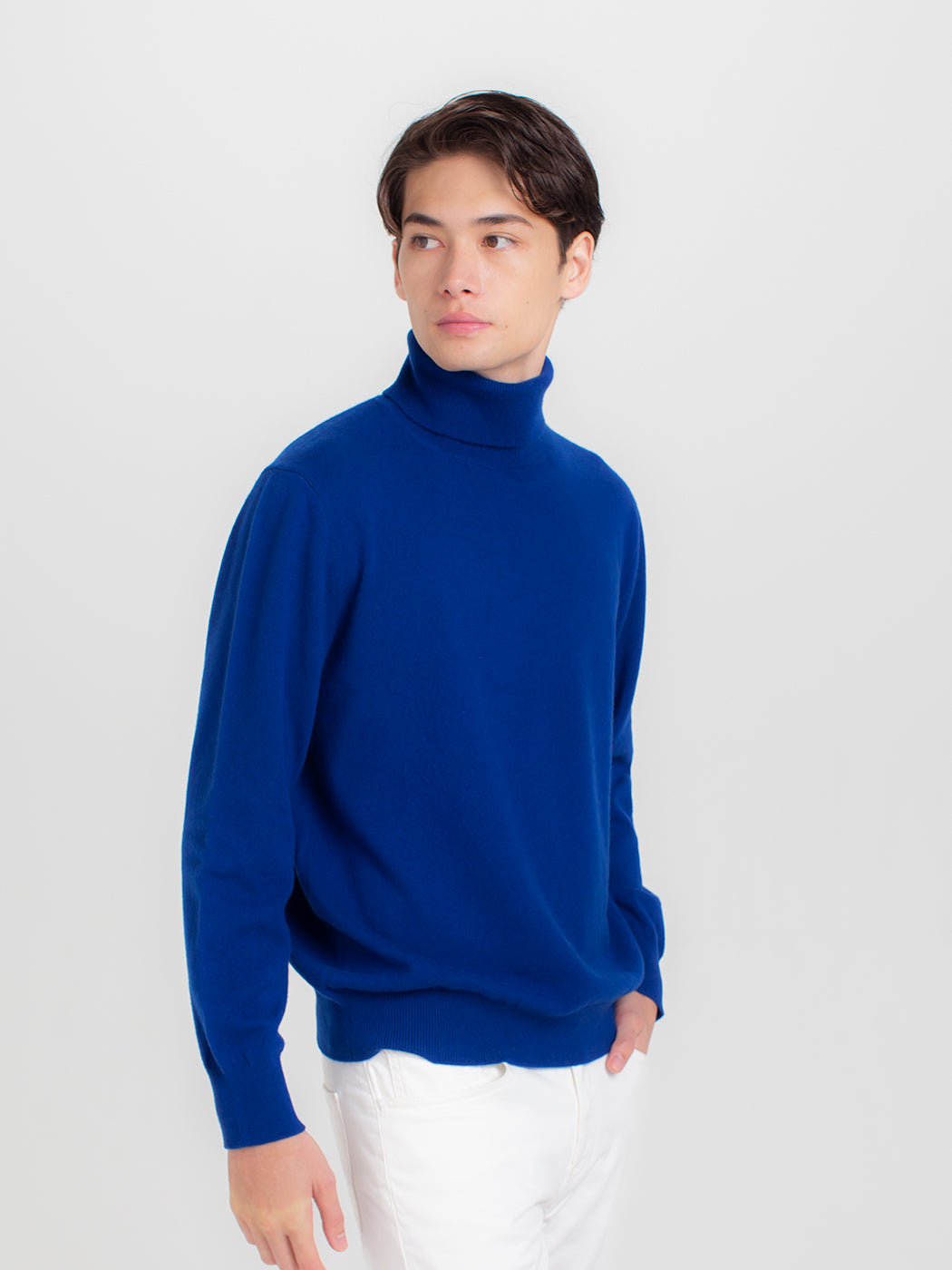 ファッション通販 ファッション HERMES メンズ ネイビーハイネックセーター