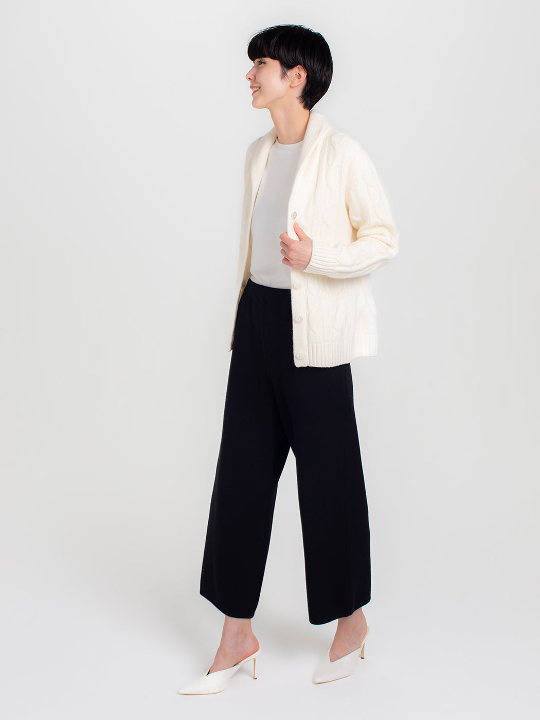 日本製 カシミヤ100% 高級ニット レディース パンツ オーダーメイド