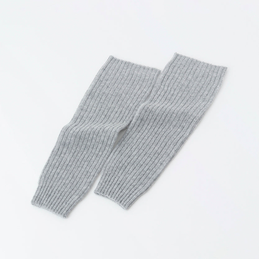 【日本製】カシミヤ100% レッグウォーマー リブ編み レディース