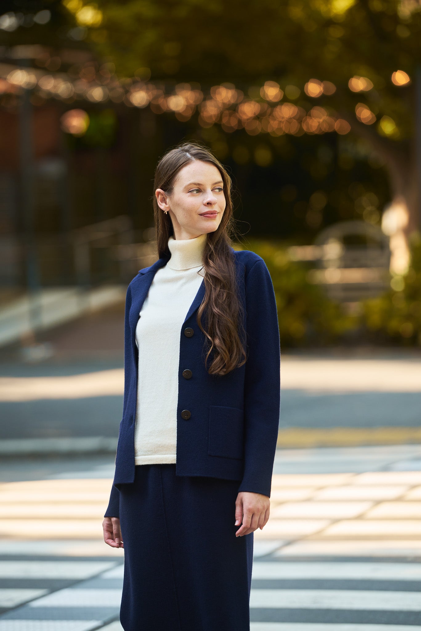 【日本製】カシミヤ100% ミラノリブテーラード ニット ジャケット レディース