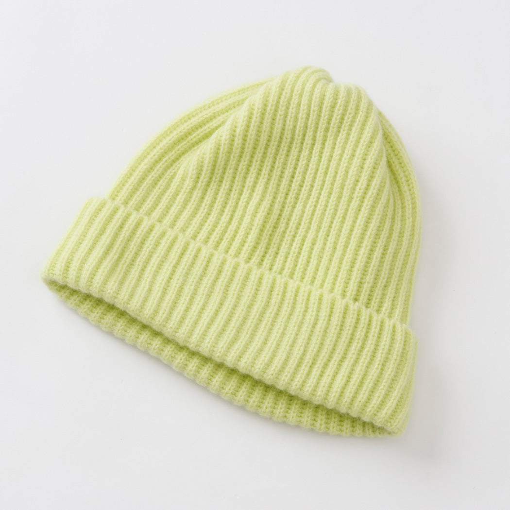 【日本製】カシミヤ100% 両畦編み キャップ レディース / メンズ