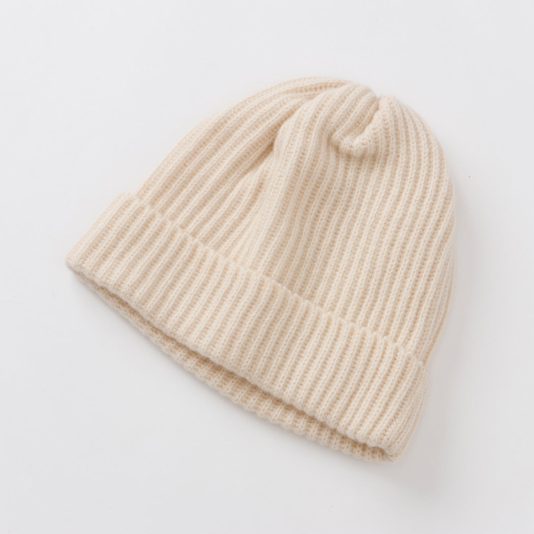 【日本製】カシミヤ100% 両畦編み キャップ レディース / メンズ