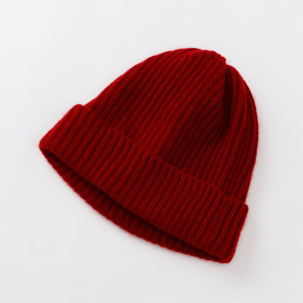 【日本製】カシミヤ100% 両畦編み キャップ レディース / メンズ