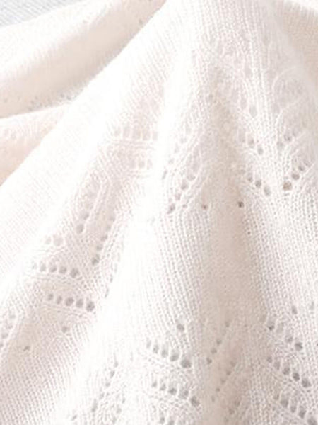 日本製】カシミヤ100% 透かし柄 天使のブランケット（86.5cm×69cm