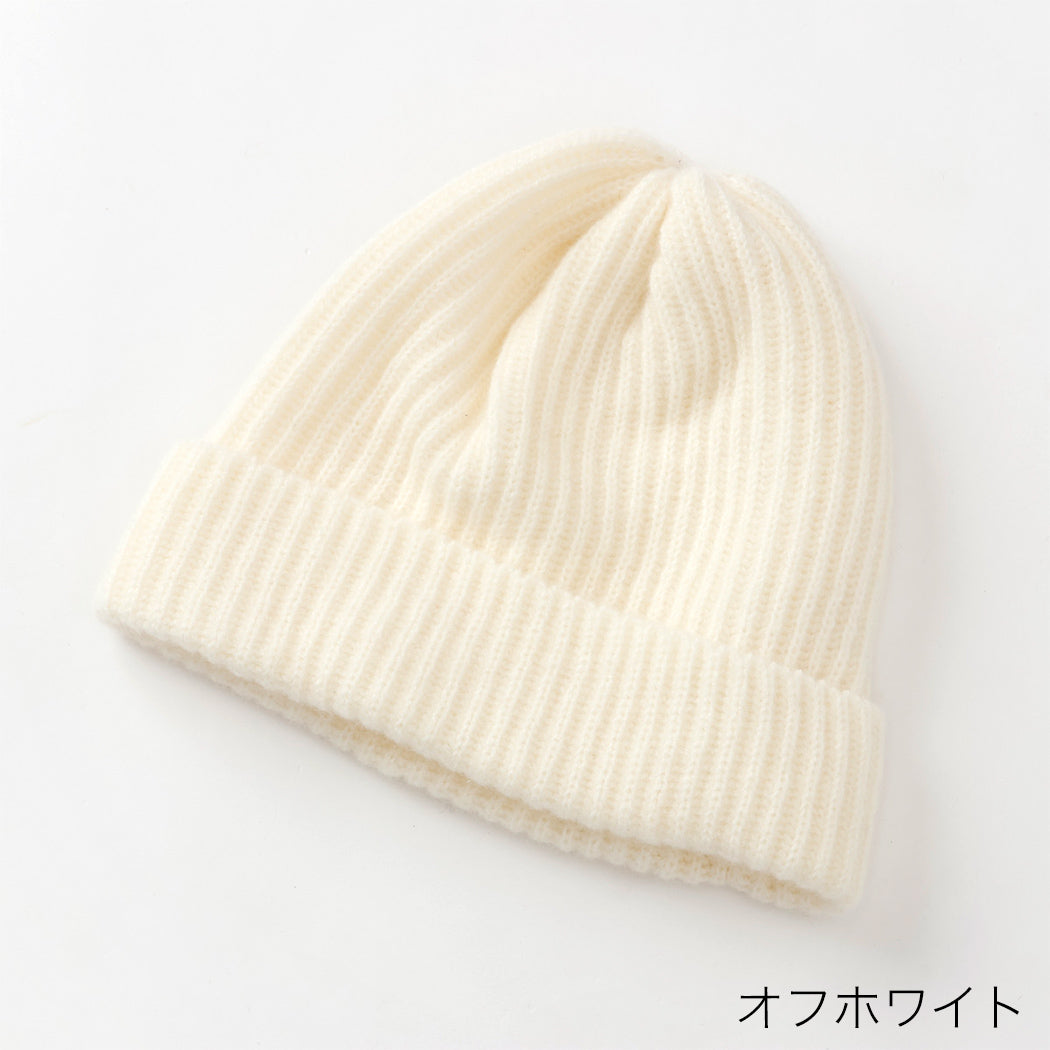 日本製】カシミヤ100% 両畦編み キャップ レディース / メンズ