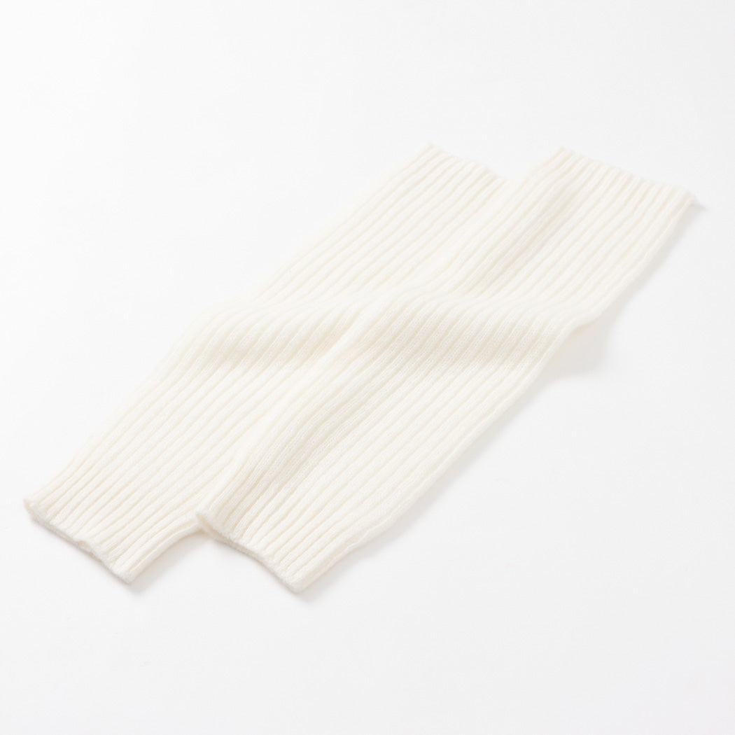 【日本製】カシミヤ100% レッグウォーマー リブ編み レディース