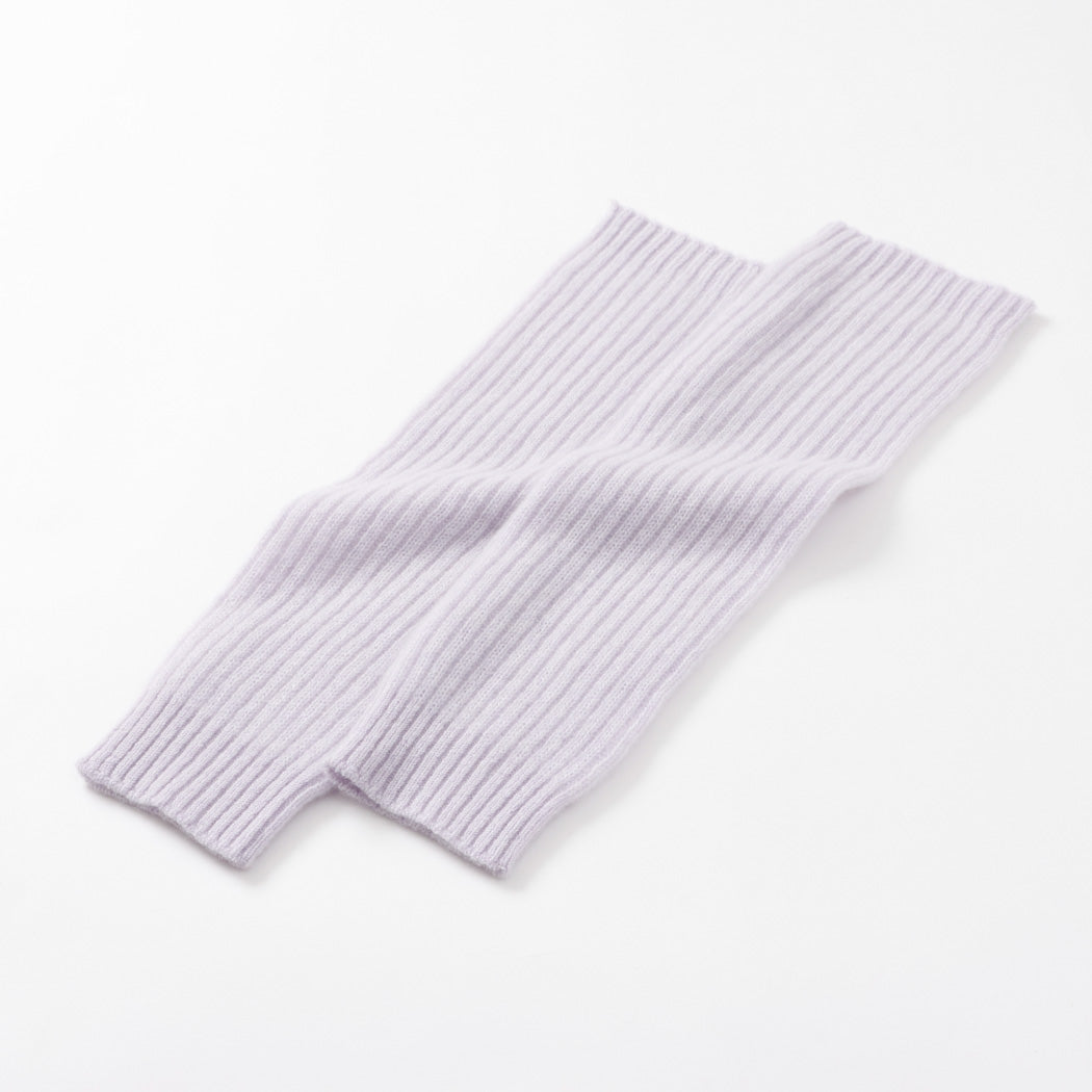 【日本製】カシミヤ100% レッグウォーマー リブ編み レディース