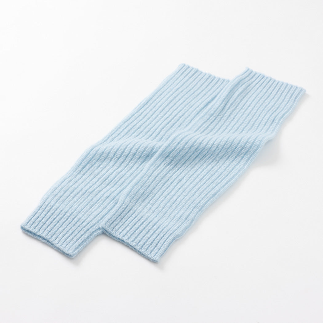 【日本製】カシミヤ100% レッグウォーマー リブ編み レディース