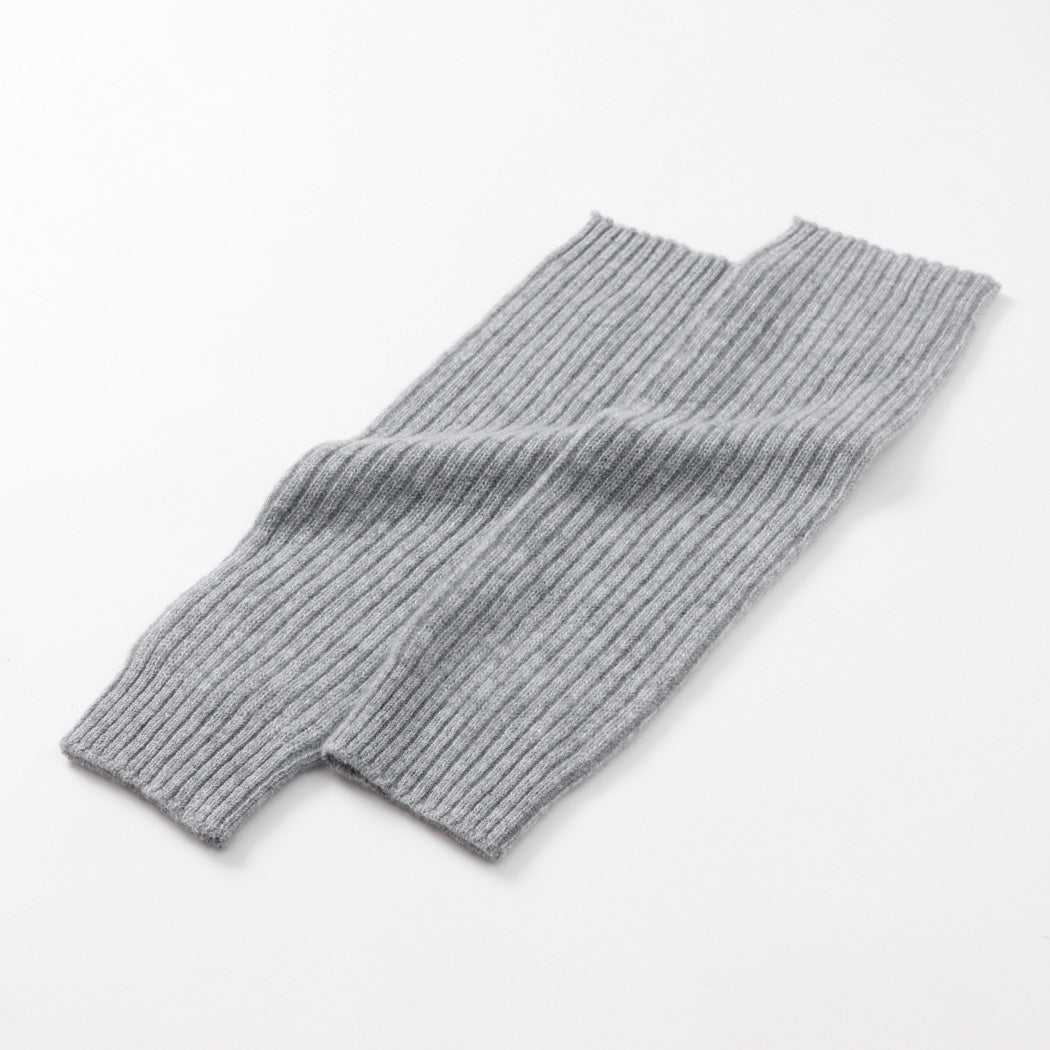 【日本製】カシミヤ100% レッグウォーマー リブ編み レディース
