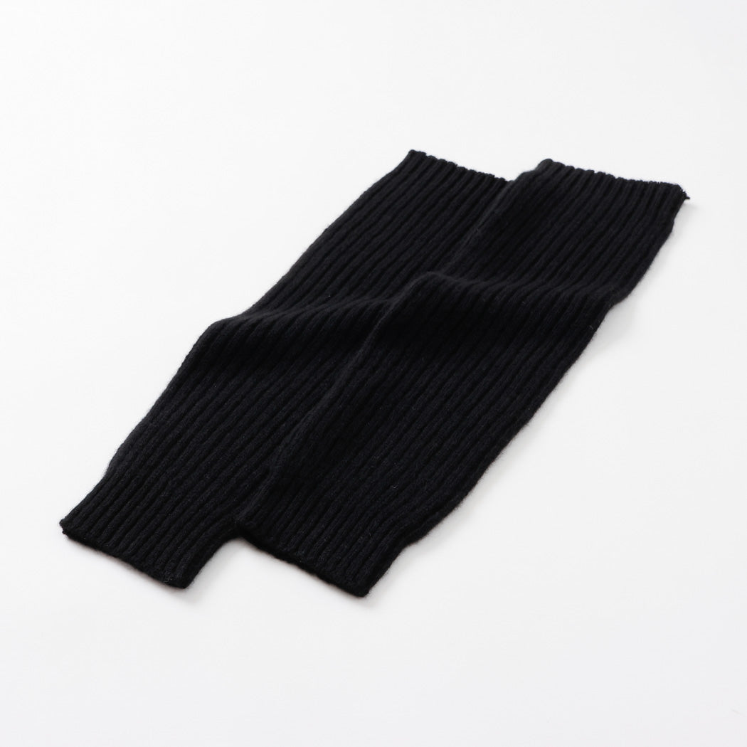 【日本製】カシミヤ100% レッグウォーマー リブ編み レディース