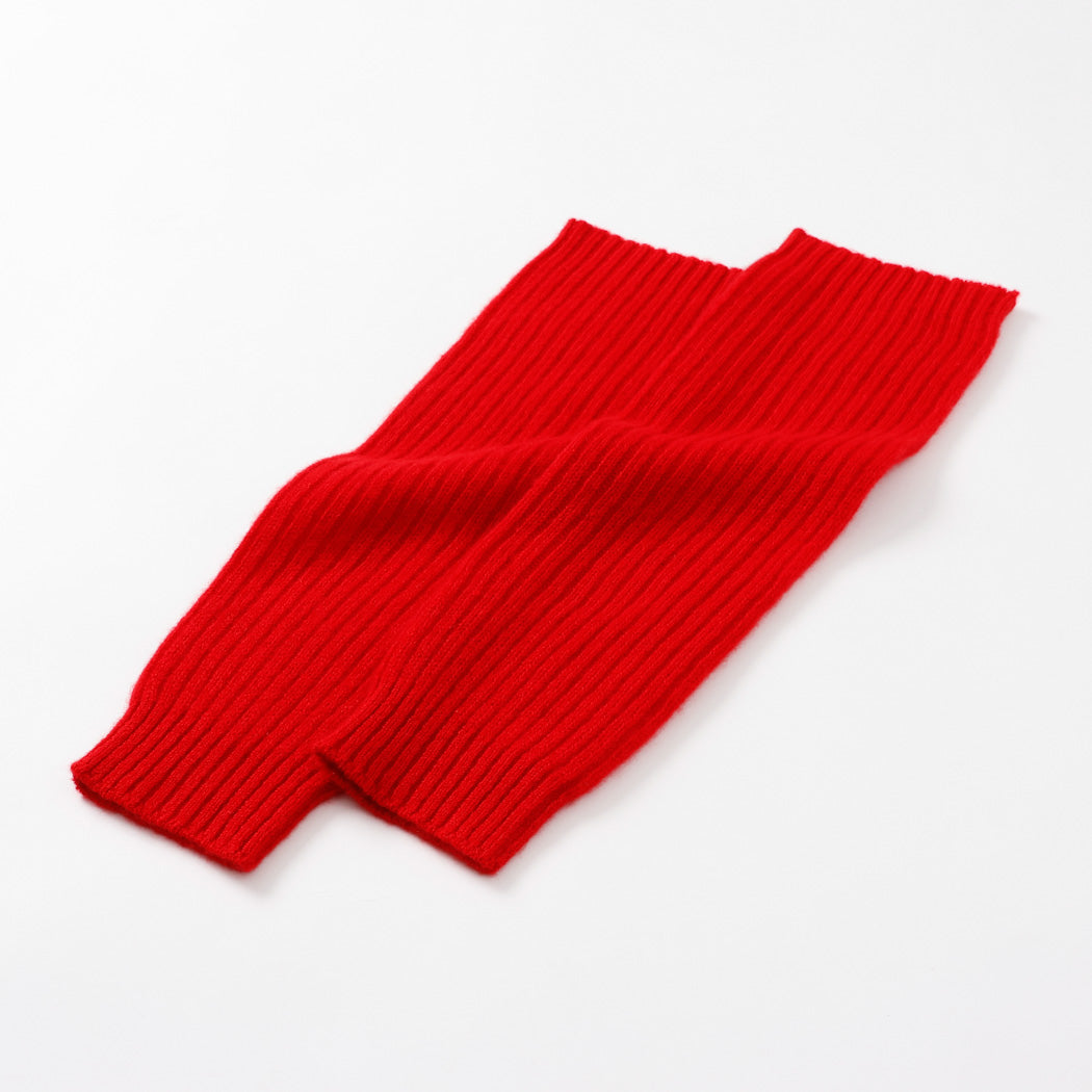 【日本製】カシミヤ100% レッグウォーマー リブ編み レディース