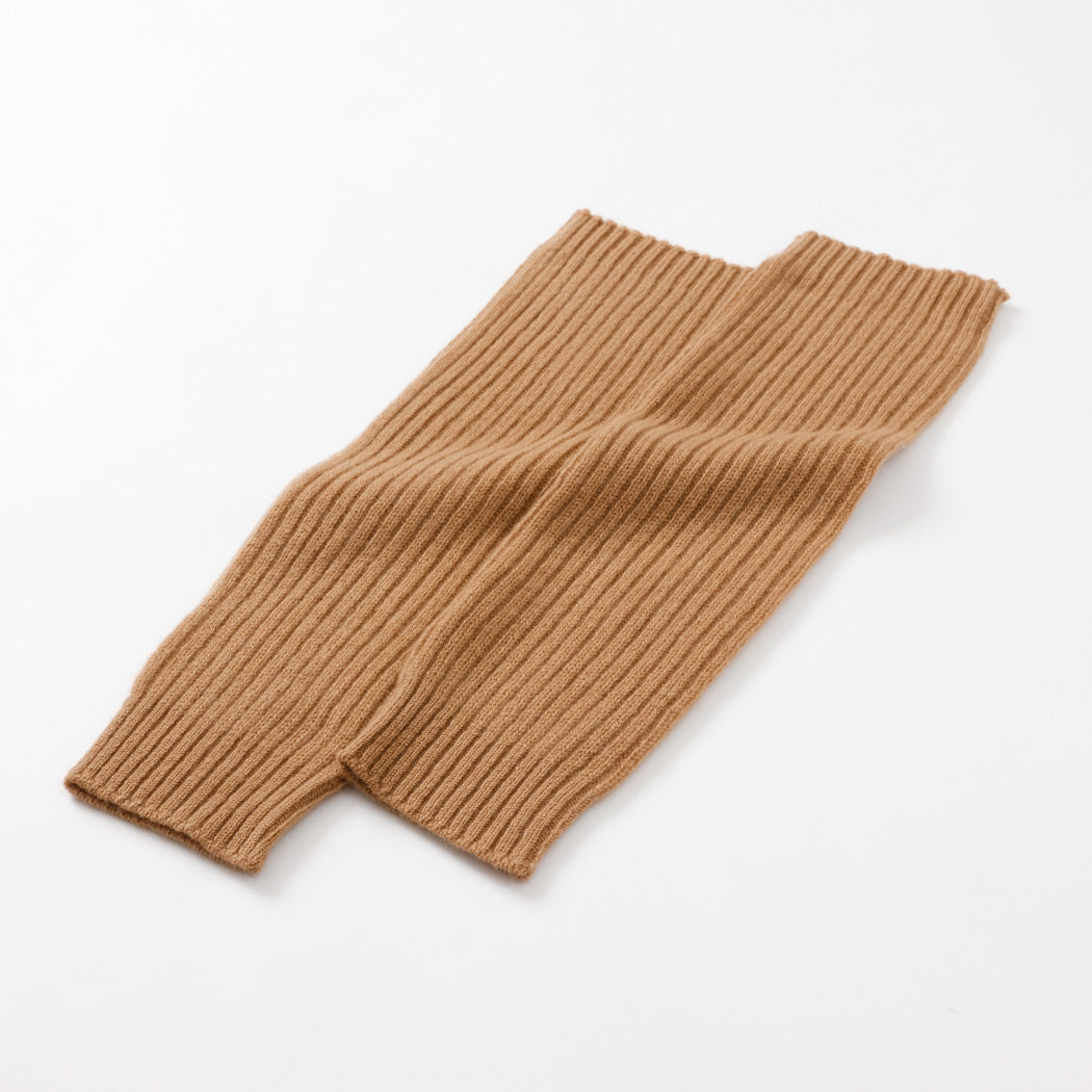 日本製】カシミヤ100% レッグウォーマー リブ編み レディース