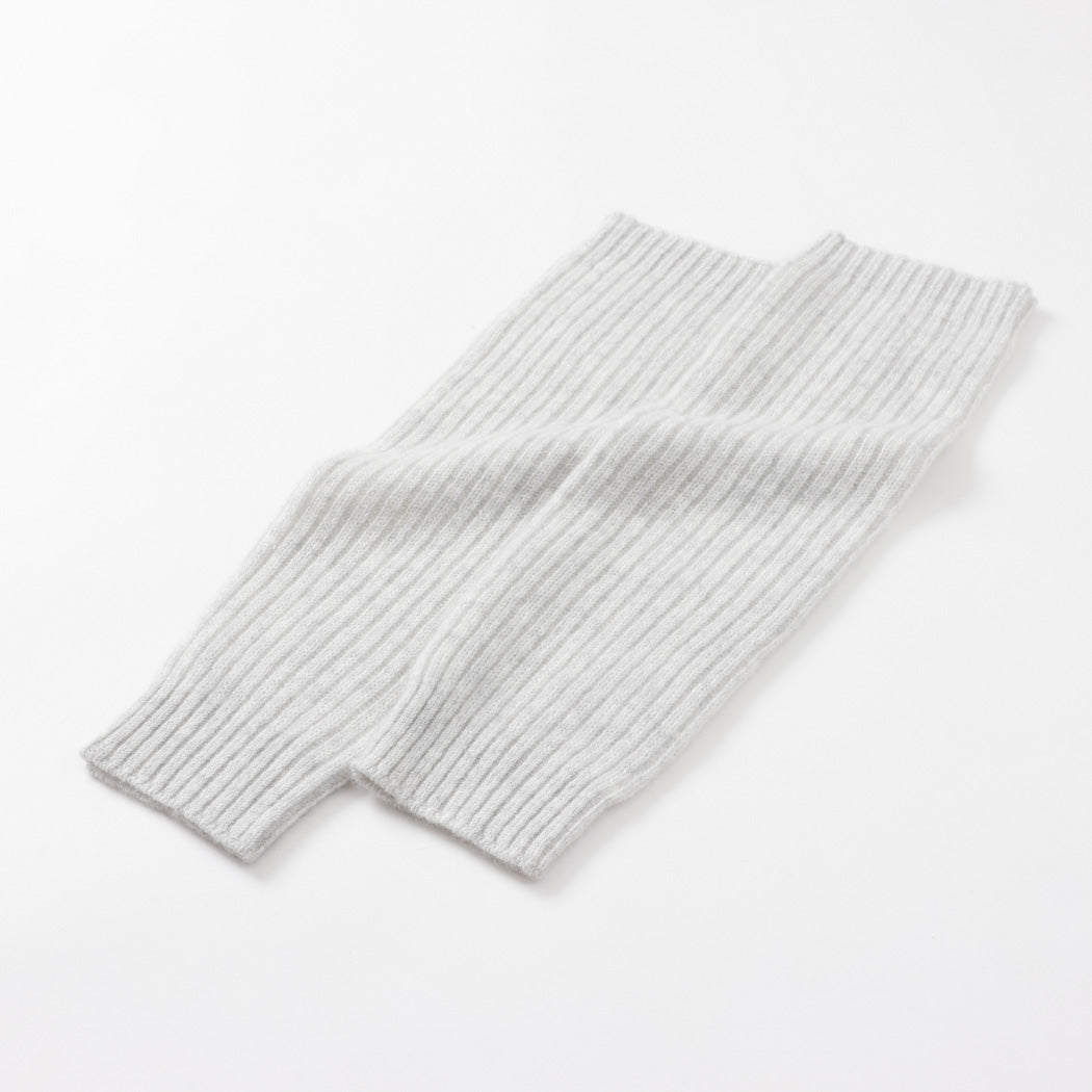 【日本製】カシミヤ100% レッグウォーマー リブ編み レディース