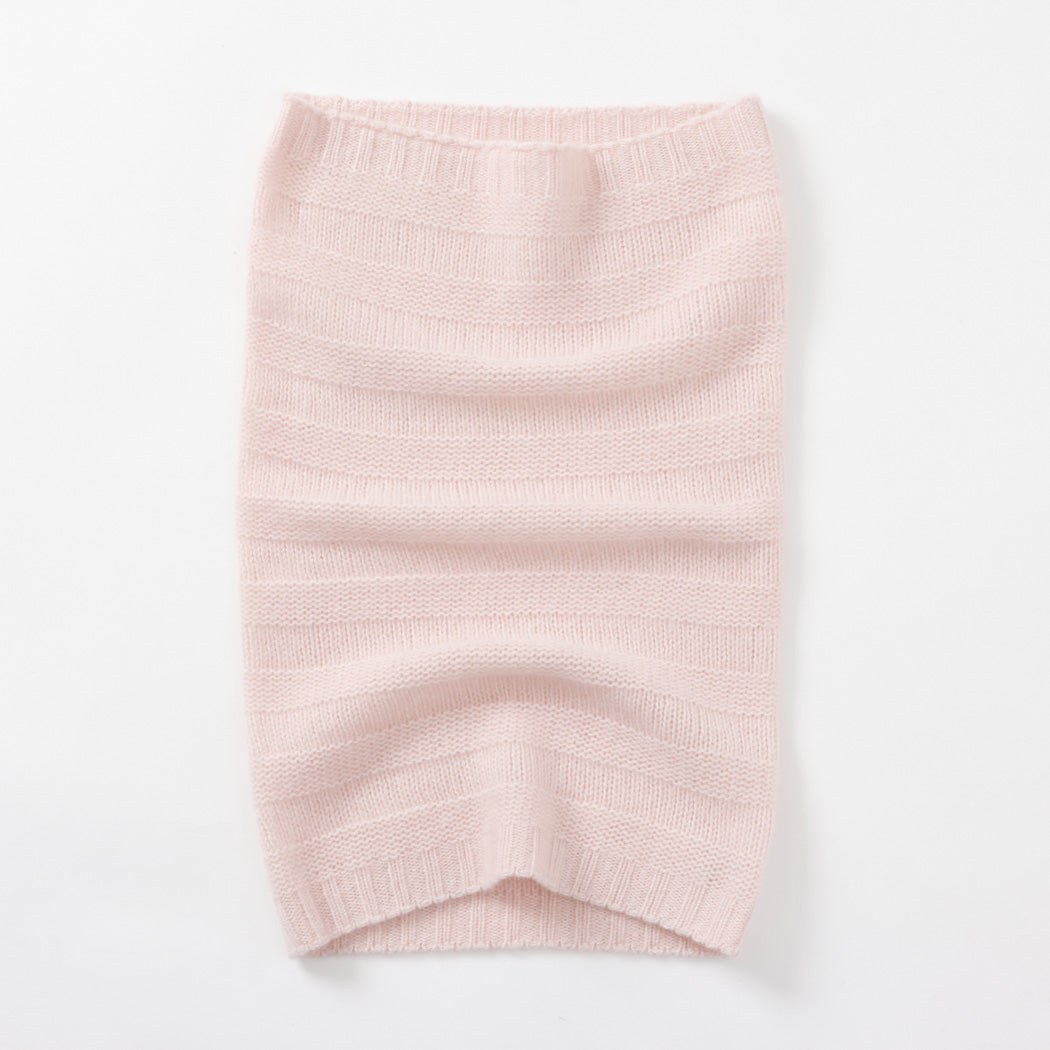 【日本製】カシミヤ100% リンクスボーダー編みネックウォーマー レディース / メンズ