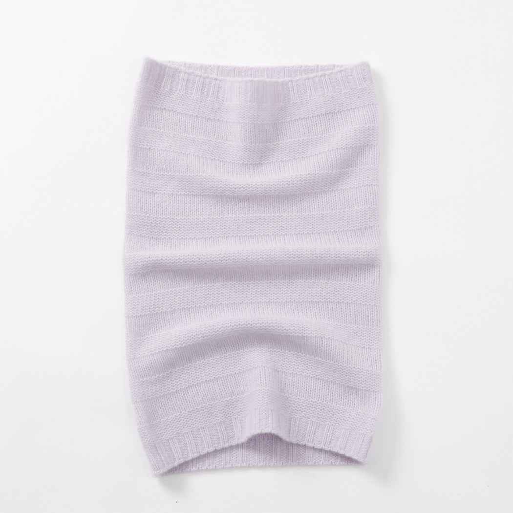 【日本製】カシミヤ100% リンクスボーダー編みネックウォーマー レディース / メンズ