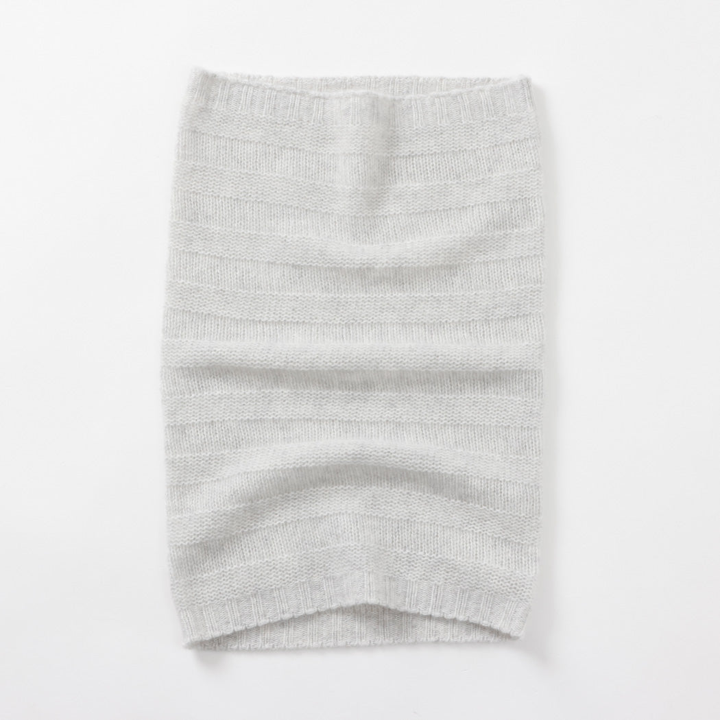 【日本製】カシミヤ100% リンクスボーダー編みネックウォーマー レディース / メンズ