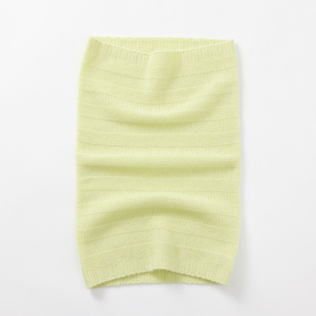 【日本製】カシミヤ100% リンクスボーダー編みネックウォーマー レディース / メンズ