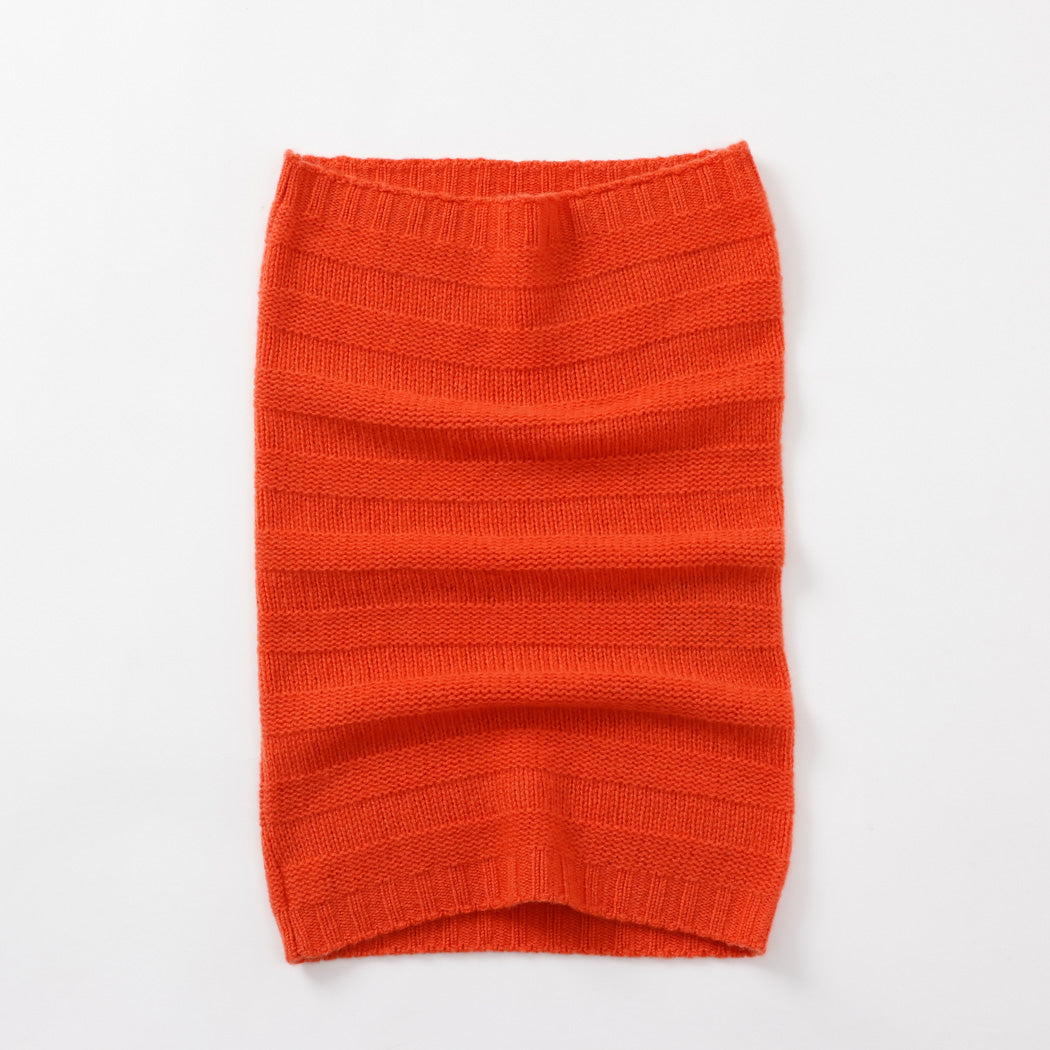 【日本製】カシミヤ100% リンクスボーダー編みネックウォーマー レディース / メンズ