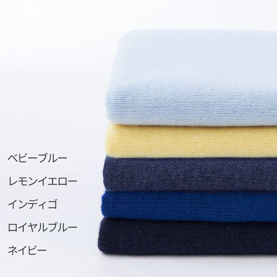 カシミヤ100% Vネックセーター リブタイプ 【レディース 日本製 洗える】