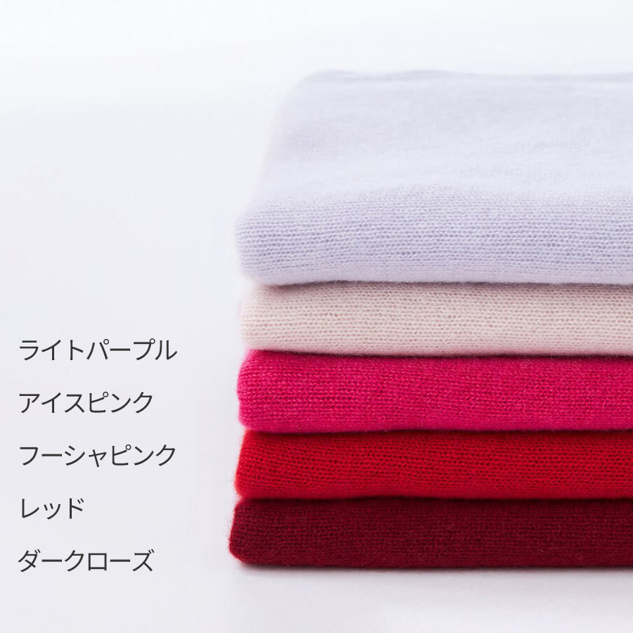 カシミヤ100% リブ クルーネックセーター 【レディース 日本製 洗える】