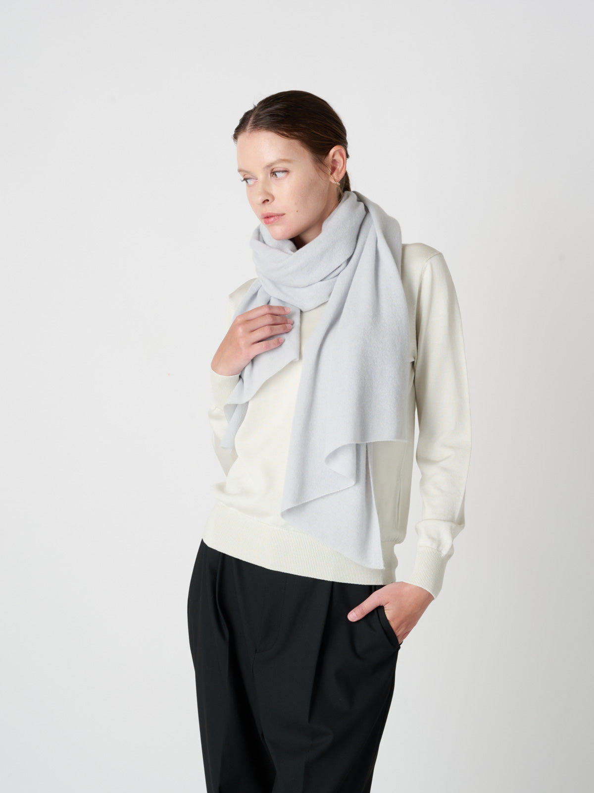 日本製】カシミヤ100% スロンティングストール ミドル（155cm×65cm