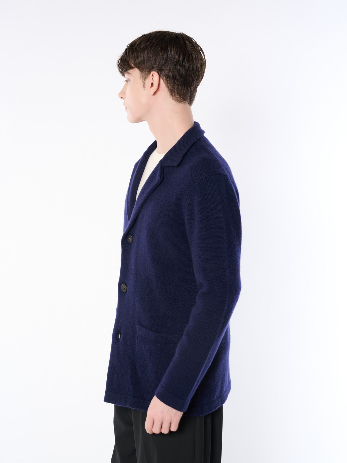 [Made in Japan] 100% Cashmere Tailored Knit Jacket for Men