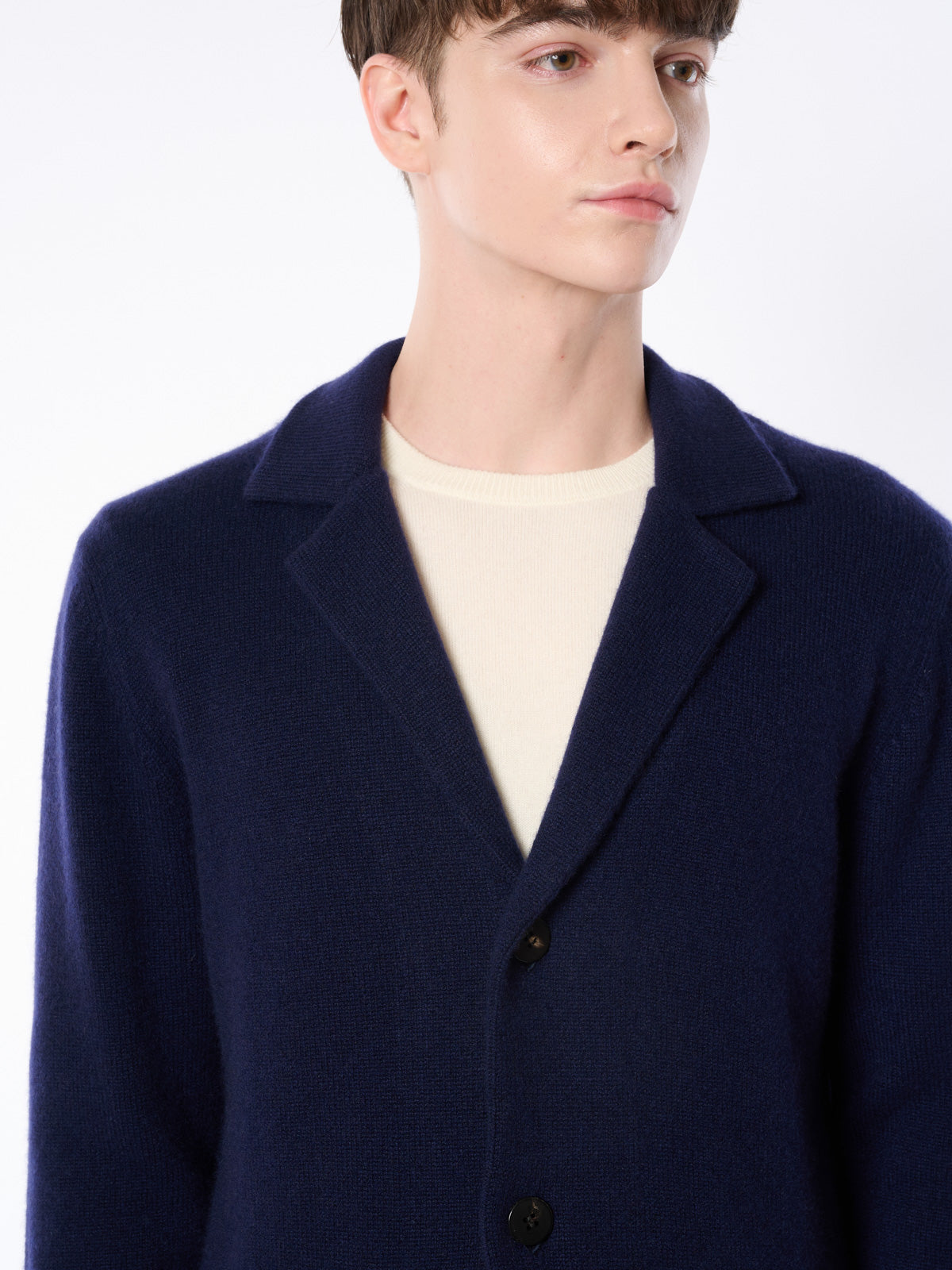 [Made in Japan] 100% Cashmere Tailored Knit Jacket for Men