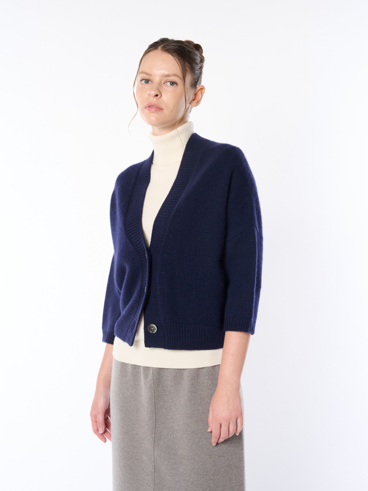 [Made in Japan] 100% Cashmere Bolero Cardigan for Women
