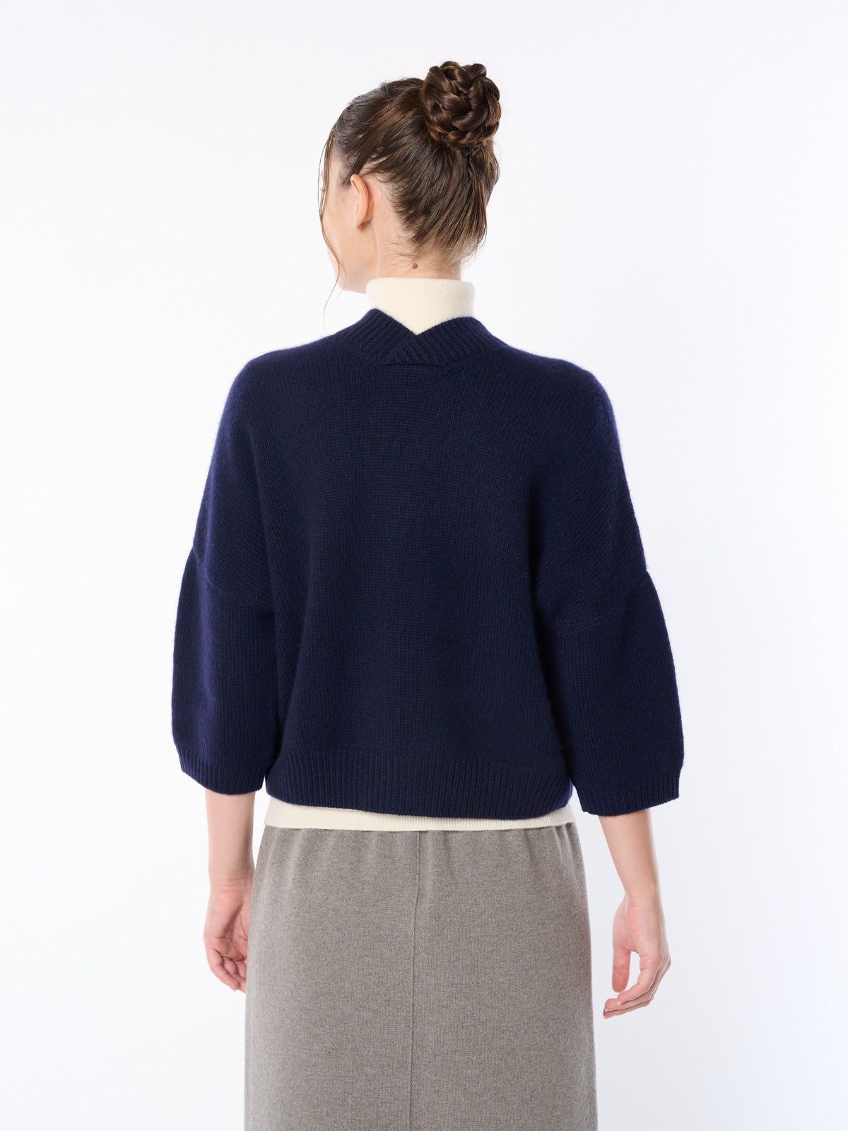 [Made in Japan] 100% Cashmere Bolero Cardigan for Women