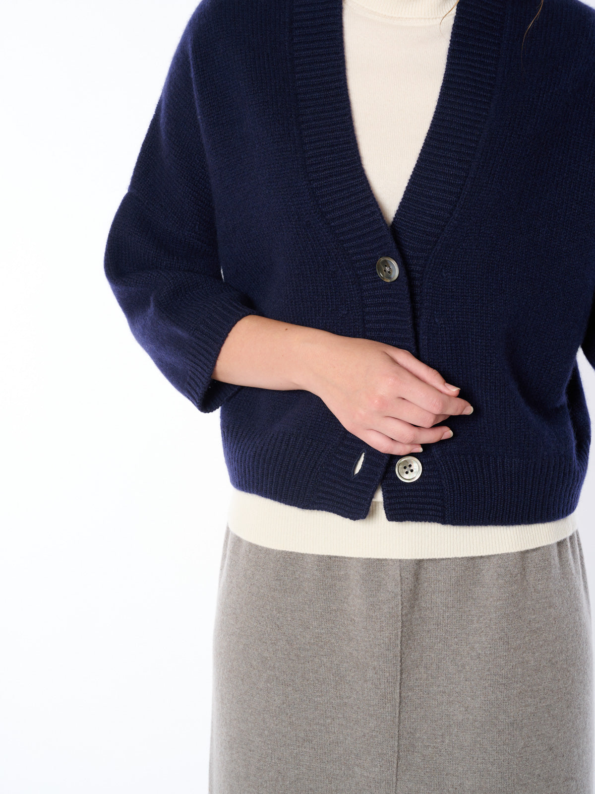 [Made in Japan] 100% Cashmere Bolero Cardigan for Women