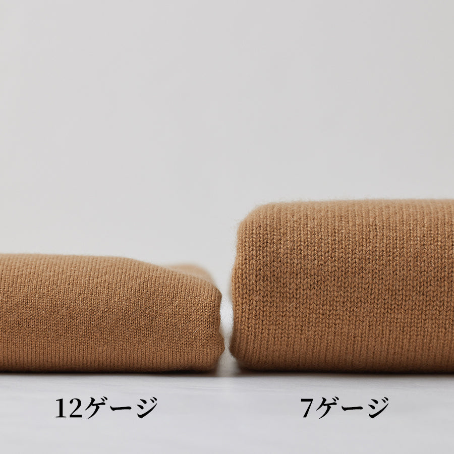 カシミヤ100% 7ゲージ クルーネックセーター 【メンズ 日本製 洗える】