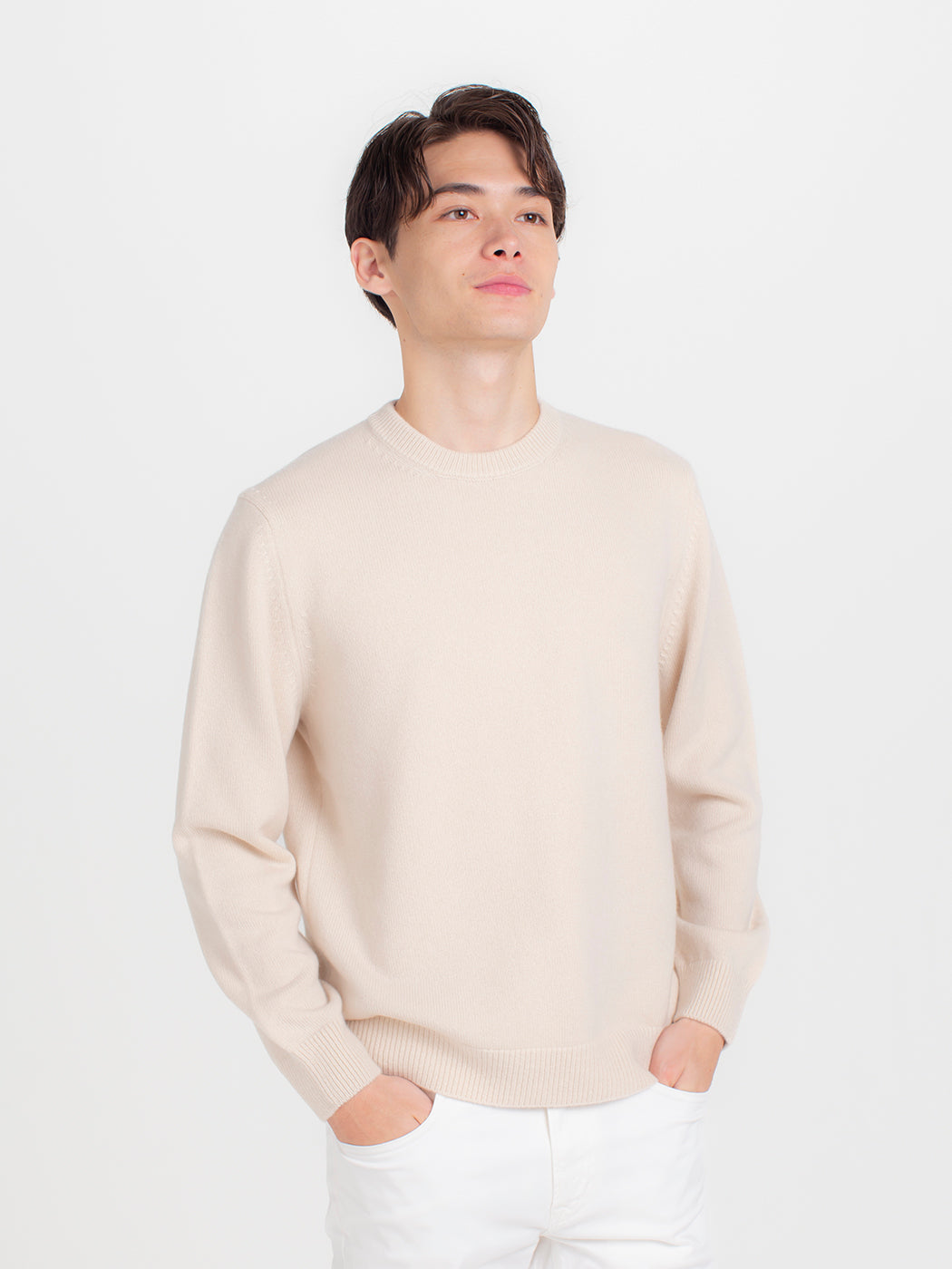 Cashmere crew neck sweater