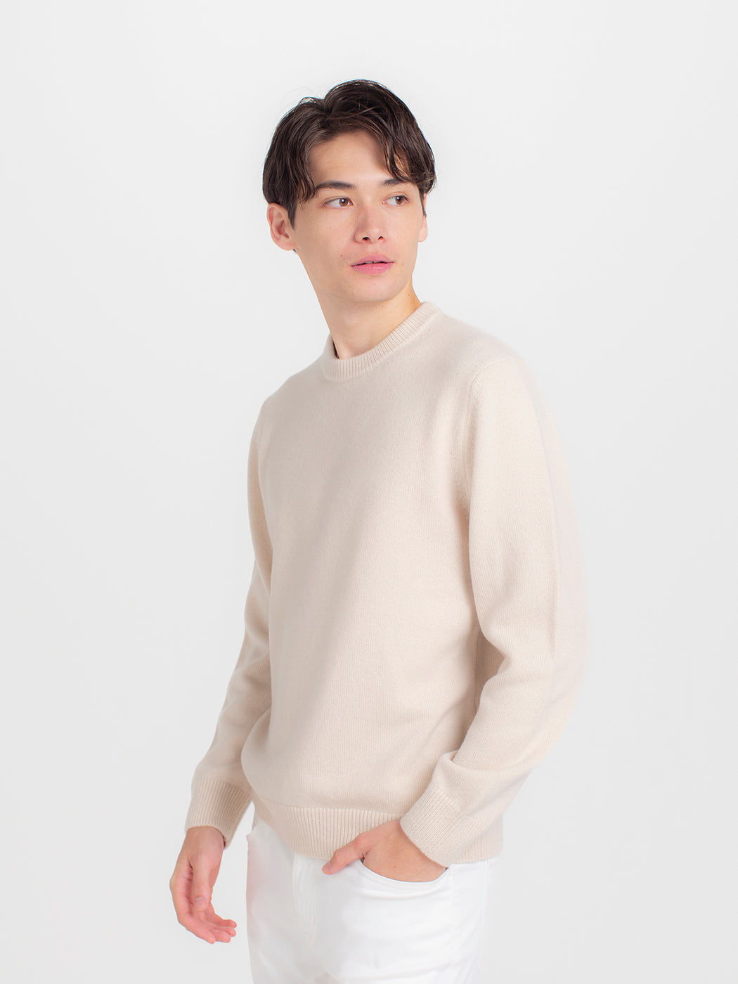 Cashmere crew neck sweater