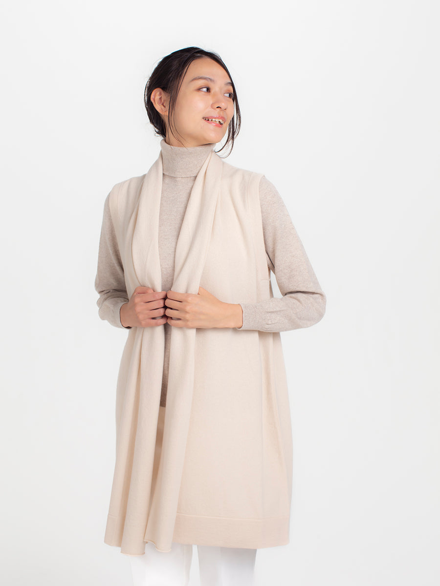 ババコロングベストカシミヤ100% 高品質美品
