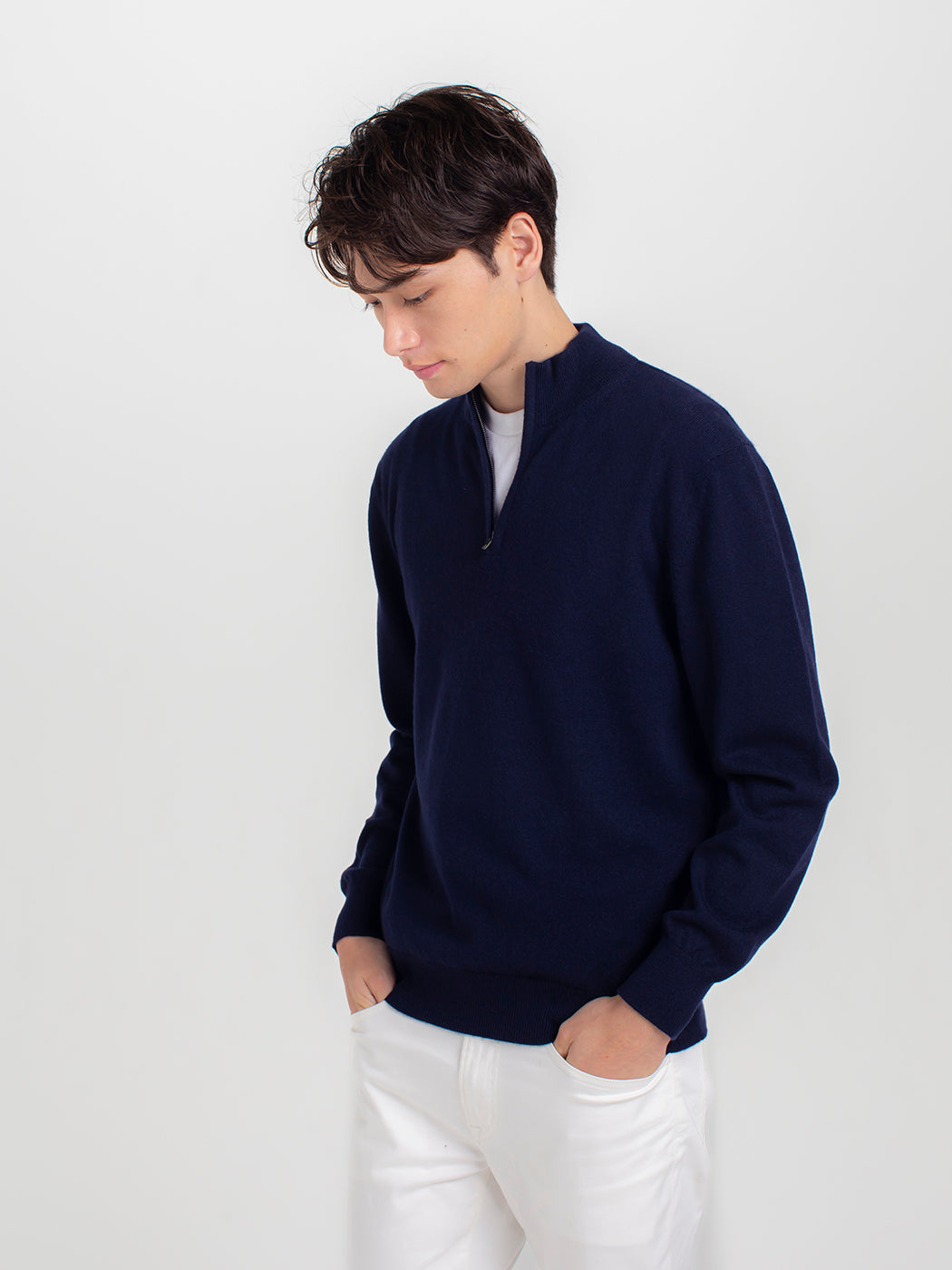 Cashmere crew neck sweater