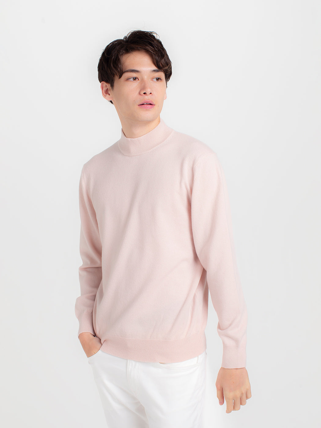 100% cashmere high neck sweater