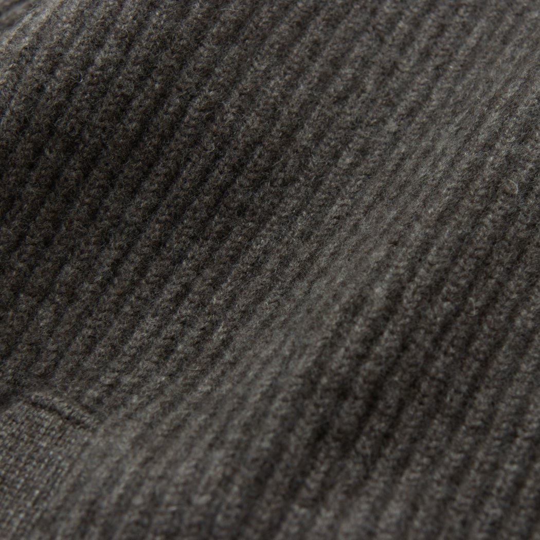 【日本製】カシミヤ100% 両畦編み ジップ ジャケット メンズ