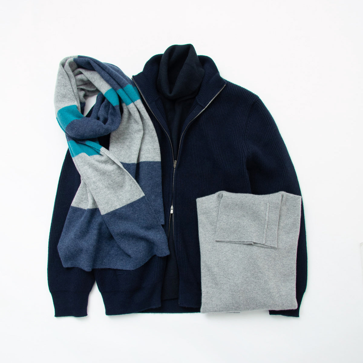 【メンズ Lサイズ】品格あふれるベビーカシミヤコーデセット（計49万円分）