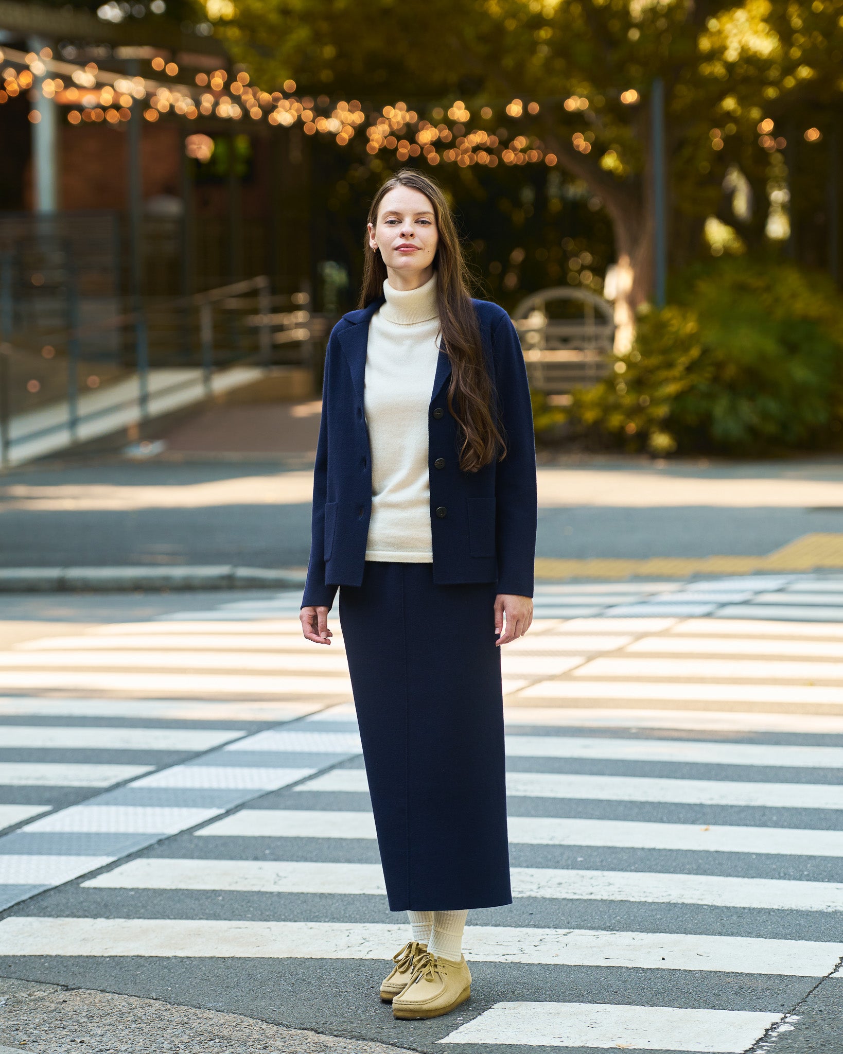 日本製】カシミヤ100% ミラノリブテーラード ニット ジャケット レディース